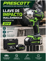Llave de impacto inalámbrica Prescott 21V — PT4002116